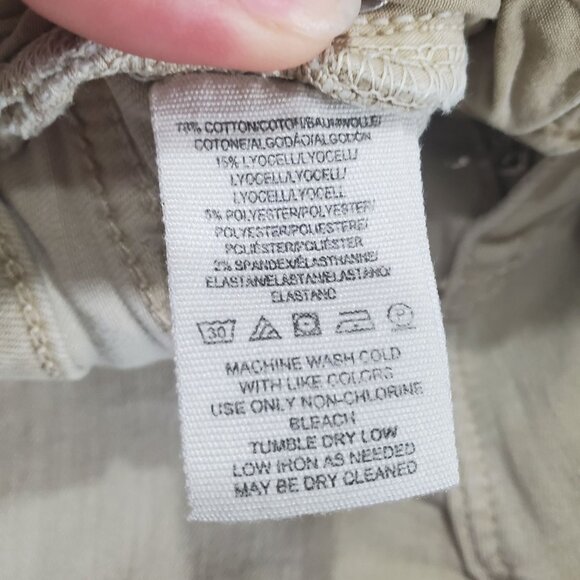 FREE PEOPLE‎ Womens Jeans SZ 27R Midrise Khaki Busted Knee Skinny Stretchy Boho - Picture 8 of 13